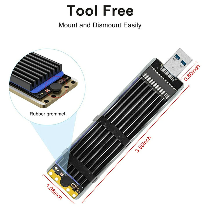 Anyoyo NVMe/SATA(NGFF) M.2 to USB 3.2 Gen 2 Adapter